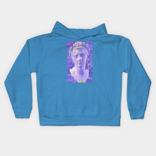 Vaporwave greek holographic statue Kids Hoodie